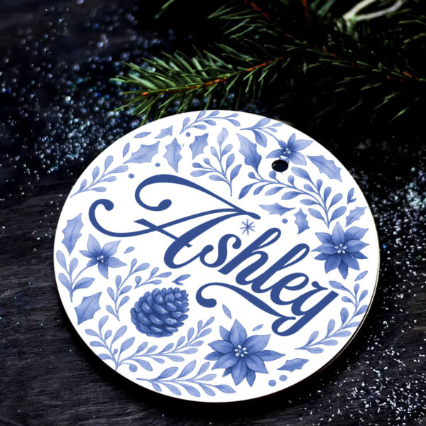 Personalized Name Ceramic Ornament – Custom Family or Sister Keepsake - Image 4