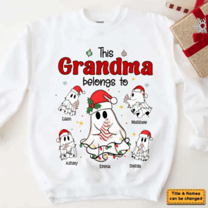 Halloween Christmas Boo Grandma Shirt   - Personalized - T Shirt, Sweatshirt, Hoodie