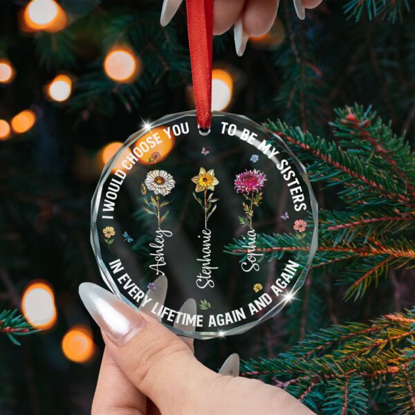 I Would Choose You – Personalized Glass Ornament - Image 2