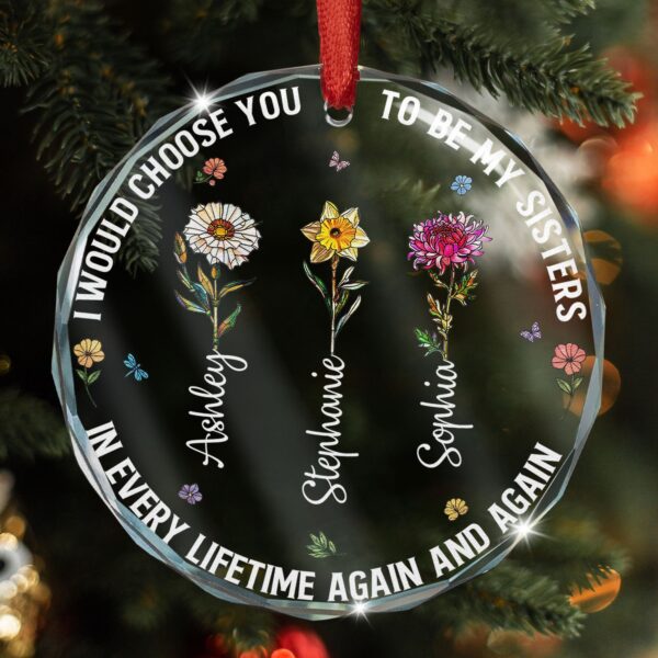I Would Choose You – Personalized Glass Ornament - Image 3
