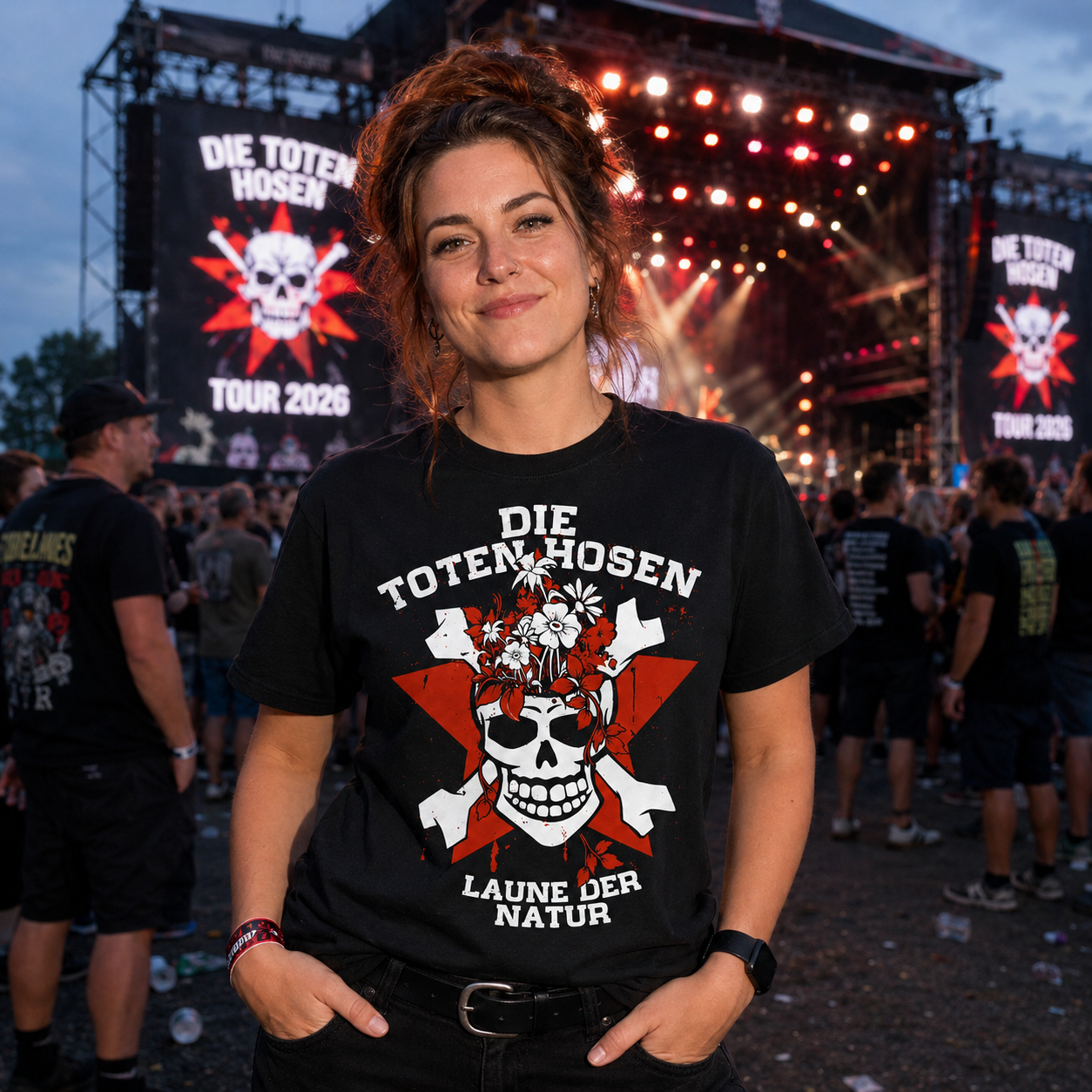 Blumenkopf Die Toten Hosen TShirt – Bild 3