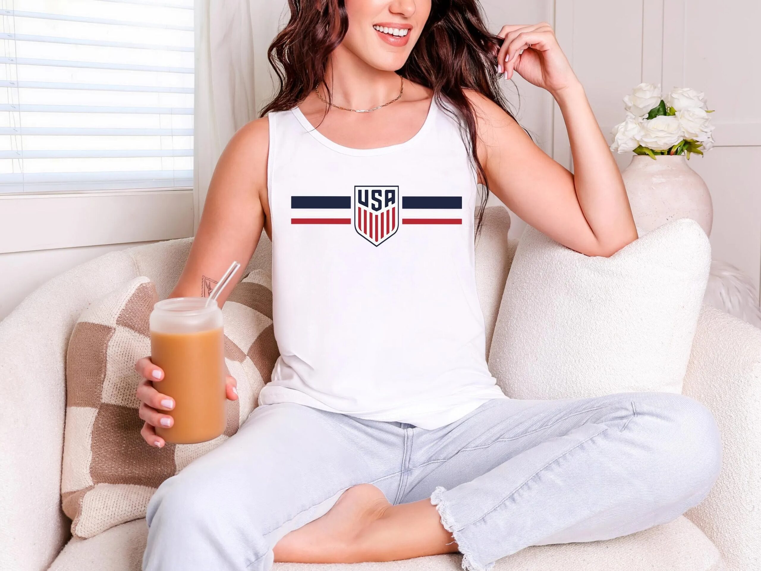 USA Soccer Shirt, Crest and Stripes Sweatshirt, Football Event 2026 Fan Gift - Image 4