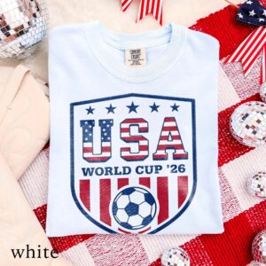 USA World Cup 26 Soccer Shirt, American Flag Football Graphic Tee, Patriotic USA Fan Apparel