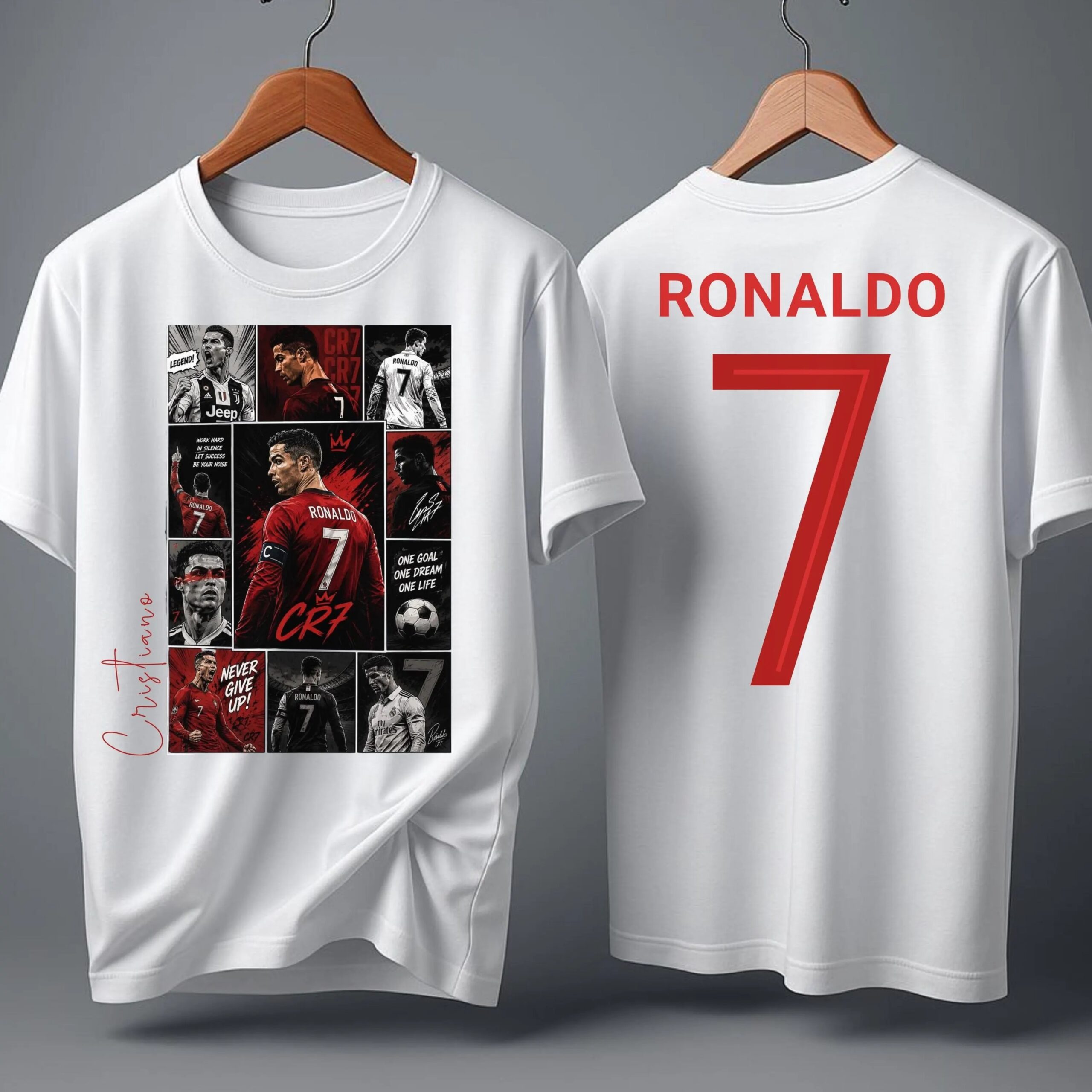 Customized Cristiano T Shirt, Team Sports Football Ronaldo Tee - Image 2