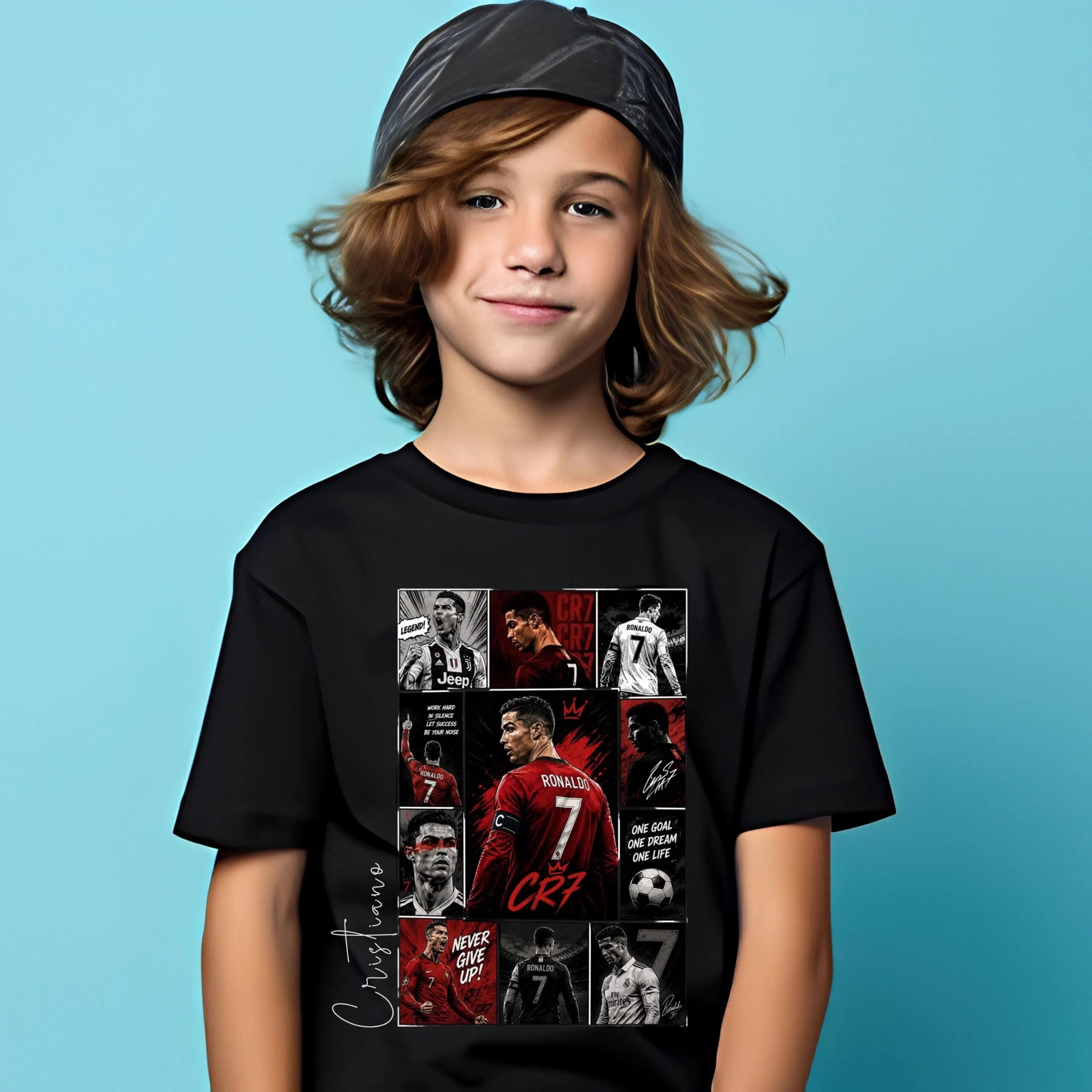 Customized Cristiano T Shirt, Team Sports Football Ronaldo Tee - Image 4
