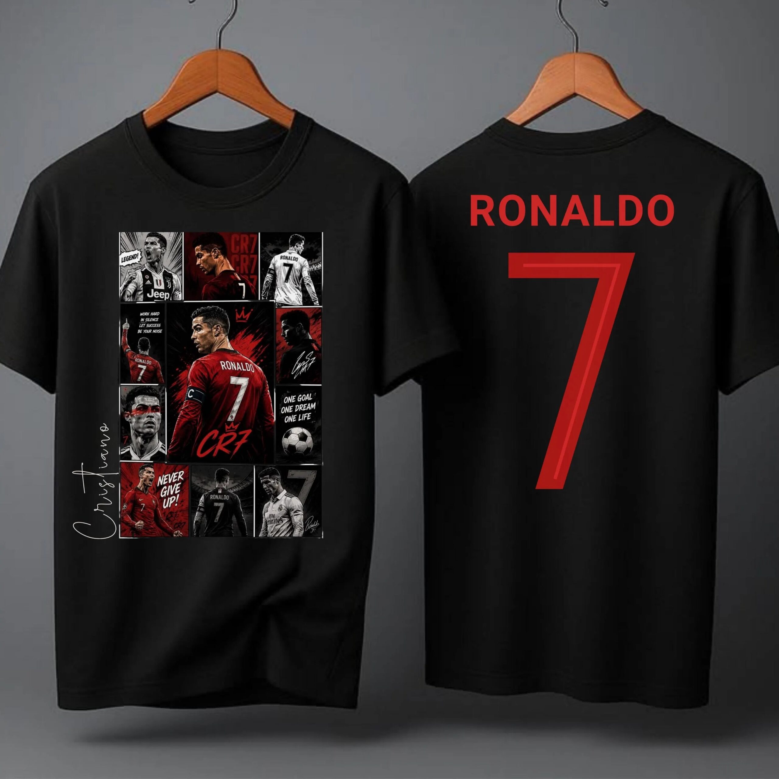 Customized Cristiano T Shirt, Team Sports Football Ronaldo Tee - Image 5