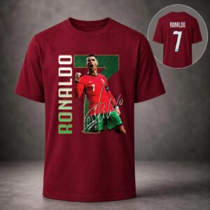 Youth Cristiano Ronaldo 7 Soccer T Shirt, Kids Football Fan Tee