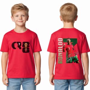 Cristiano Ronaldo Kids T Shirt, CR7 Portugal Soccer Jersey, Youth Football Fan Apparel