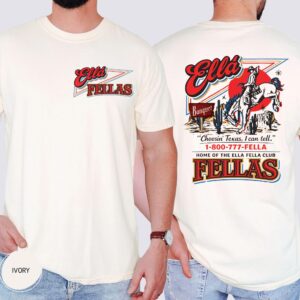 Comfort Colors Ellas Fellas Club Shirt Retro Western Cowboy T-shirt Country Concert Tee SKUTHAEVIC