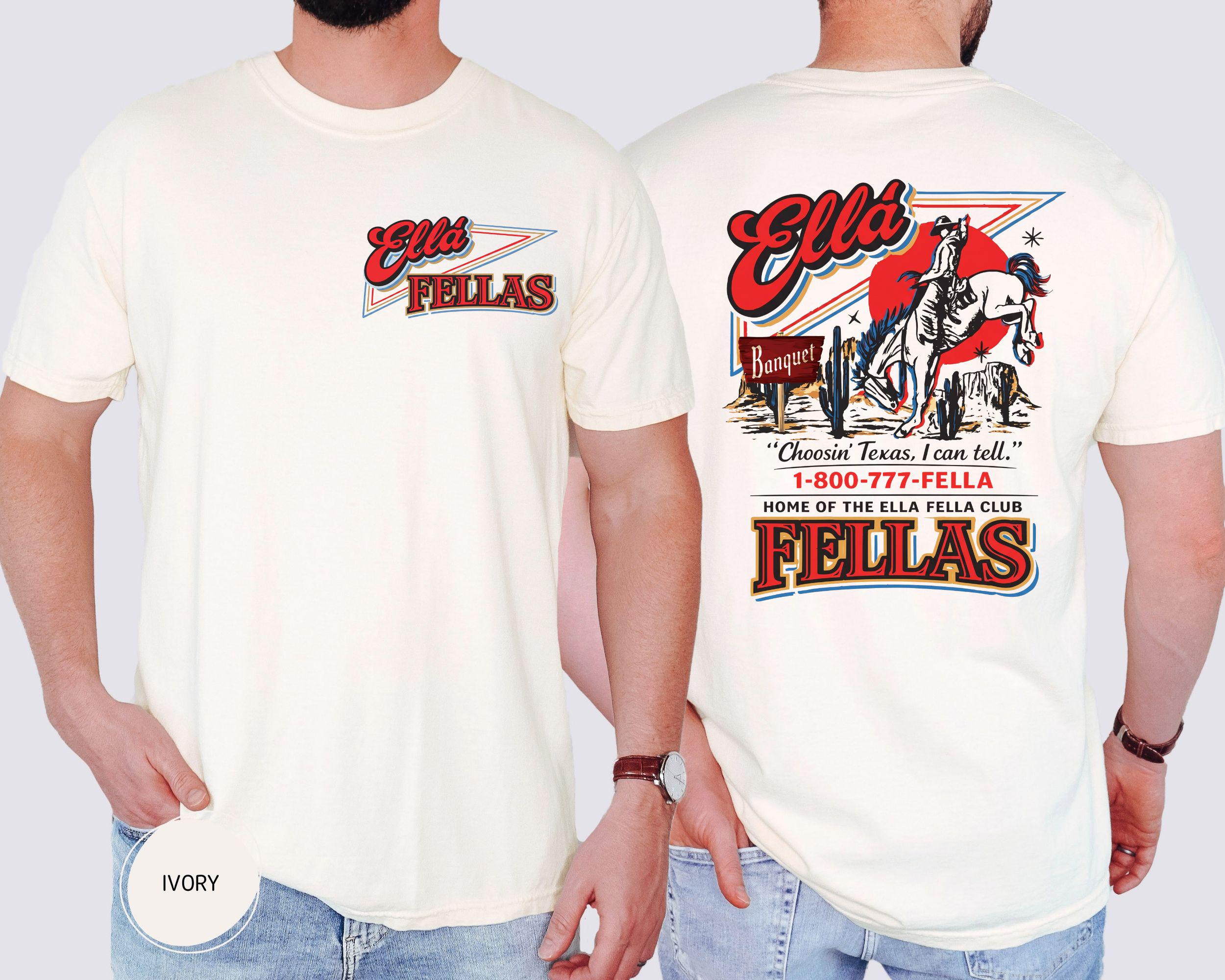 Comfort Colors Ellas Fellas Club Shirt Retro Western Cowboy T-shirt Country Concert Tee SKUTHAEVIC