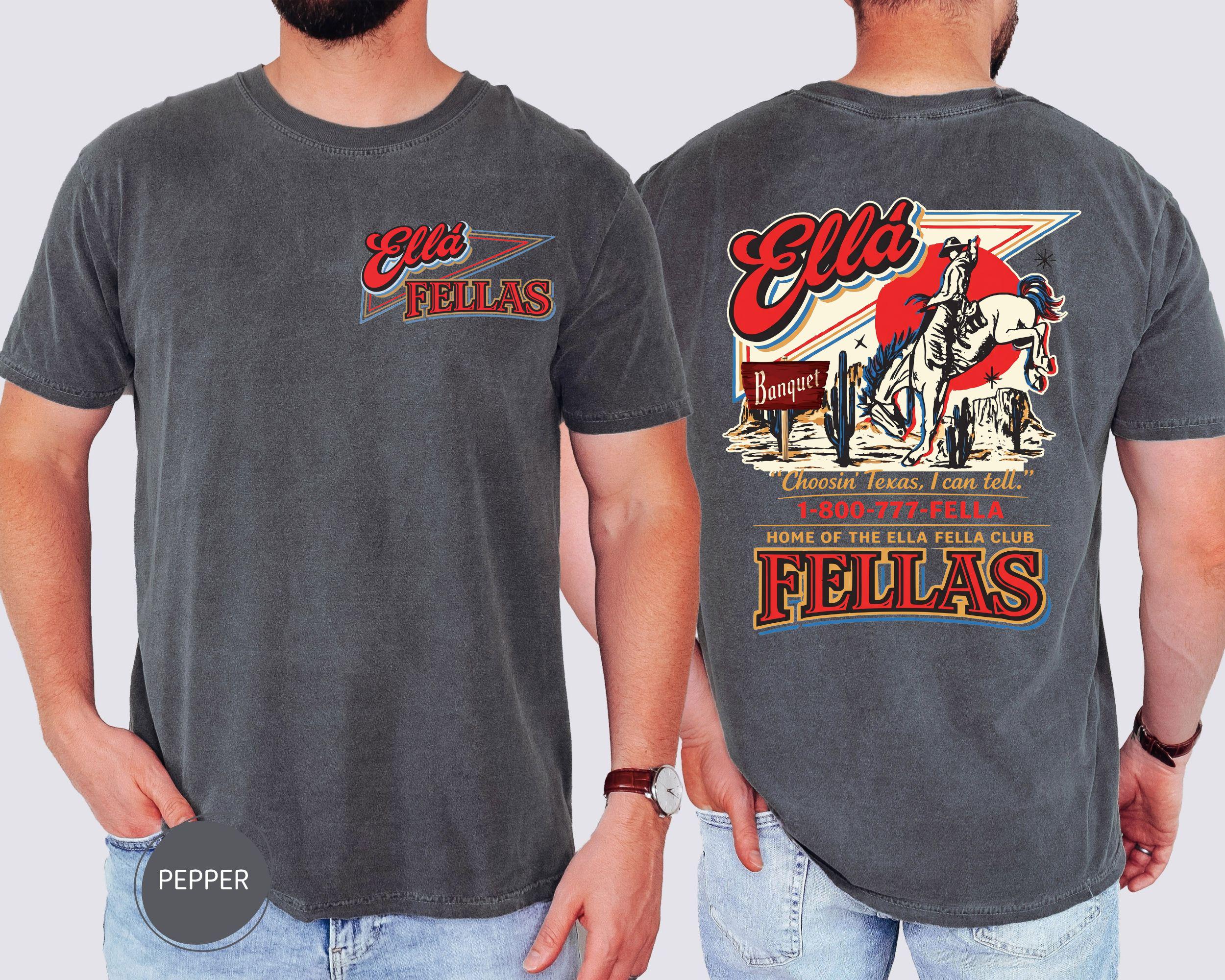 Comfort Colors Ellas Fellas Club Shirt Retro Western Cowboy T-shirt Country Concert Tee SKUTHAEVIC - Image 2