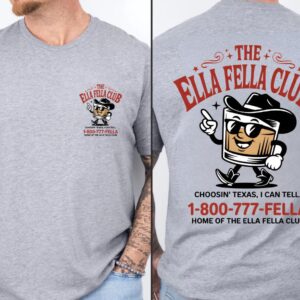 Ella Fella Club Cowboy Whiskey Graphic Tee Western Country Concert Shirt SKUTHAEVIC