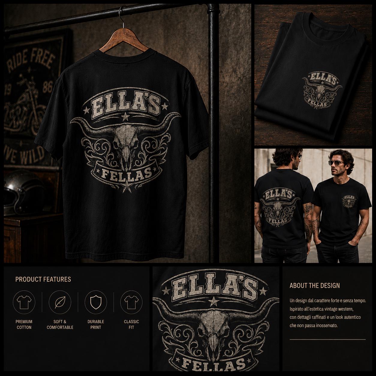 Ella\s Fellas Shirtcomfort Colors Oversized T-shirtsouthern Cowgirl Style Giftellas Fellas Retro Western Shirtmember Ellas Fellas Club SKUTHAEVIC --porcelain - Image 2