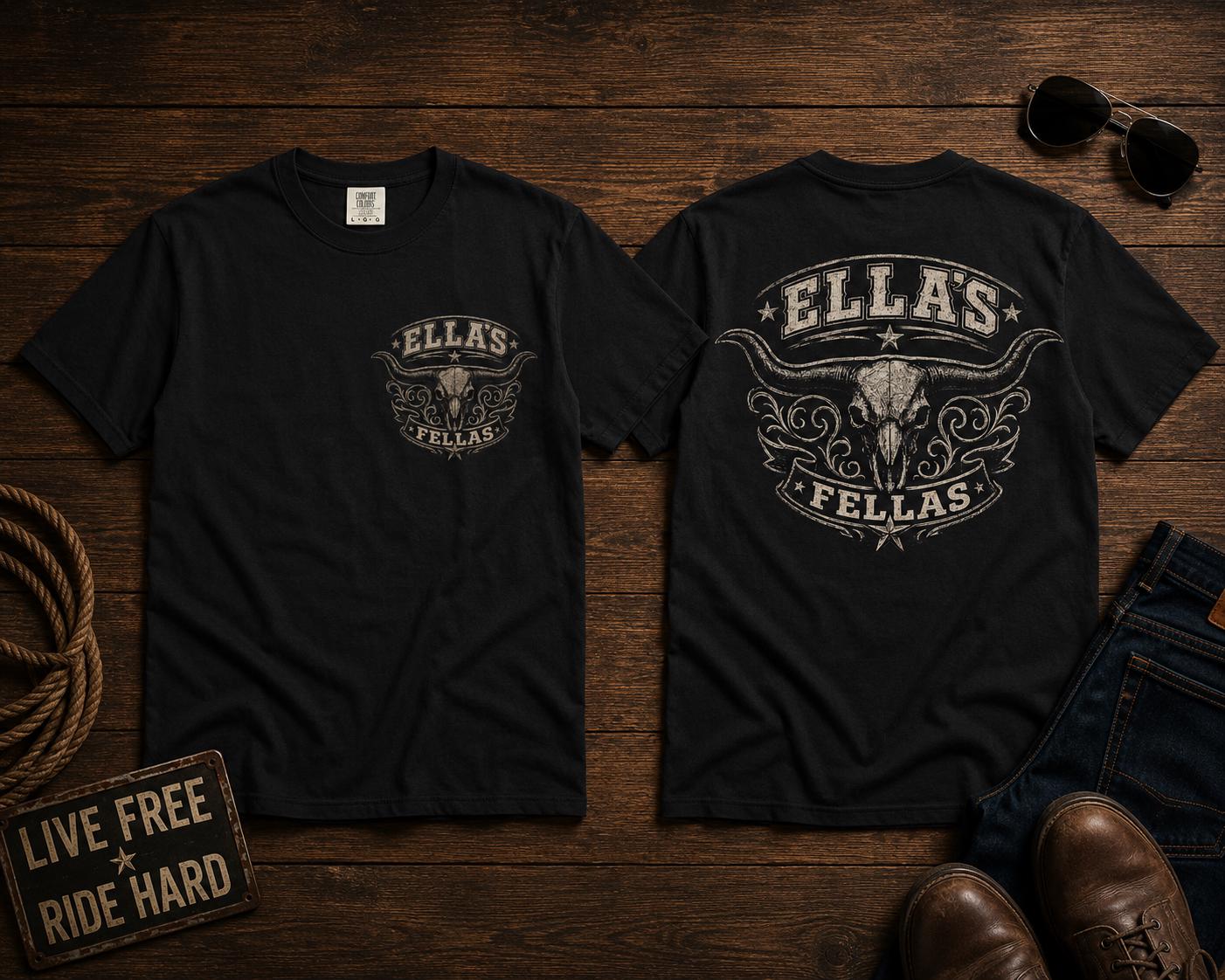 Ella\s Fellas Shirtcomfort Colors Oversized T-shirtsouthern Cowgirl Style Giftellas Fellas Retro Western Shirtmember Ellas Fellas Club SKUTHAEVIC --porcelain - Image 4