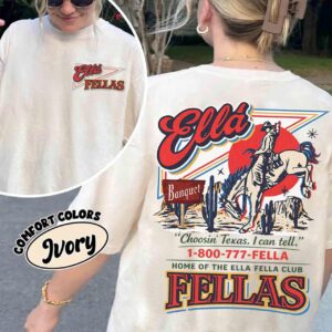 Ellas Fellas Club Shirt Retro Western Cowboy T-shirt Country Concert Tee SKUTHAEVIC