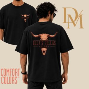 Ella\s Fellas Shirtcomfort Colors Oversized T-shirtmember Ellas Fellas Clubellas Fellas Retro Western Shirtsouthern Cowgirl Style Gift SKUTHAEVIC --porcelain
