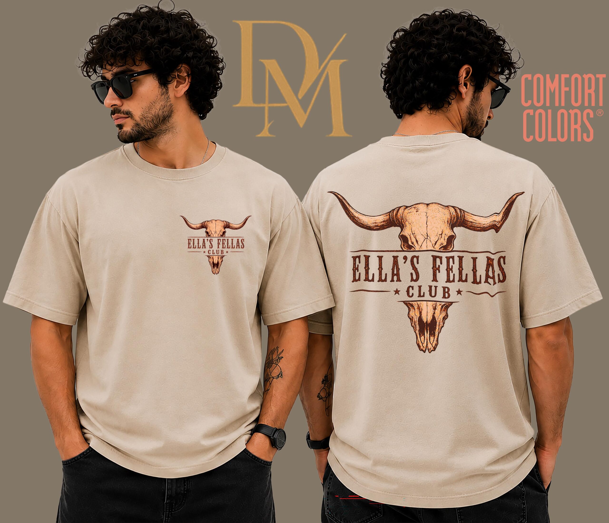 Ella\s Fellas Shirtcomfort Colors Oversized T-shirtmember Ellas Fellas Clubellas Fellas Retro Western Shirtsouthern Cowgirl Style Gift SKUTHAEVIC --porcelain - Image 4