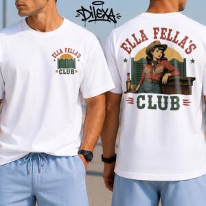 Ella\s Fellas Shirtwest Man T-shirtsouthern Cowgirl Style Giftmember Ellas Fellas Clubellas Fellas Retro Western Shirt SKUTHAEVIC --porcelain