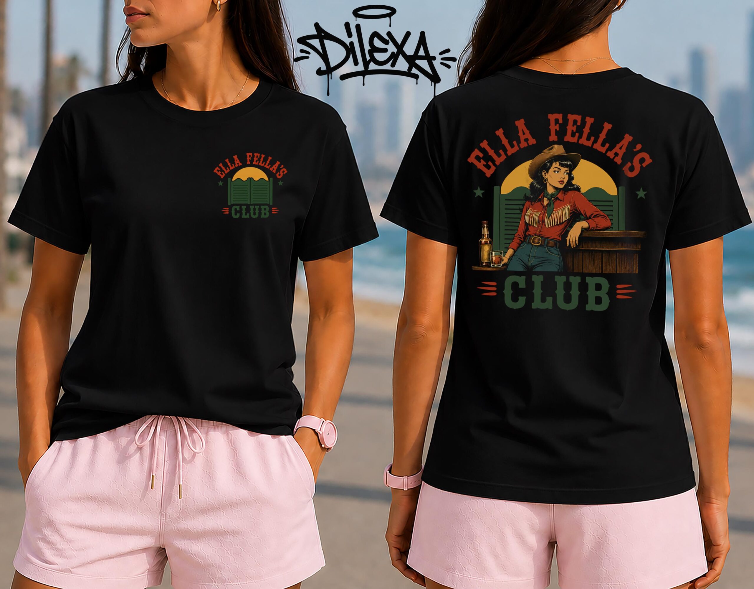 Ella\s Fellas Shirtwest Man T-shirtsouthern Cowgirl Style Giftmember Ellas Fellas Clubellas Fellas Retro Western Shirt SKUTHAEVIC --porcelain - Image 2
