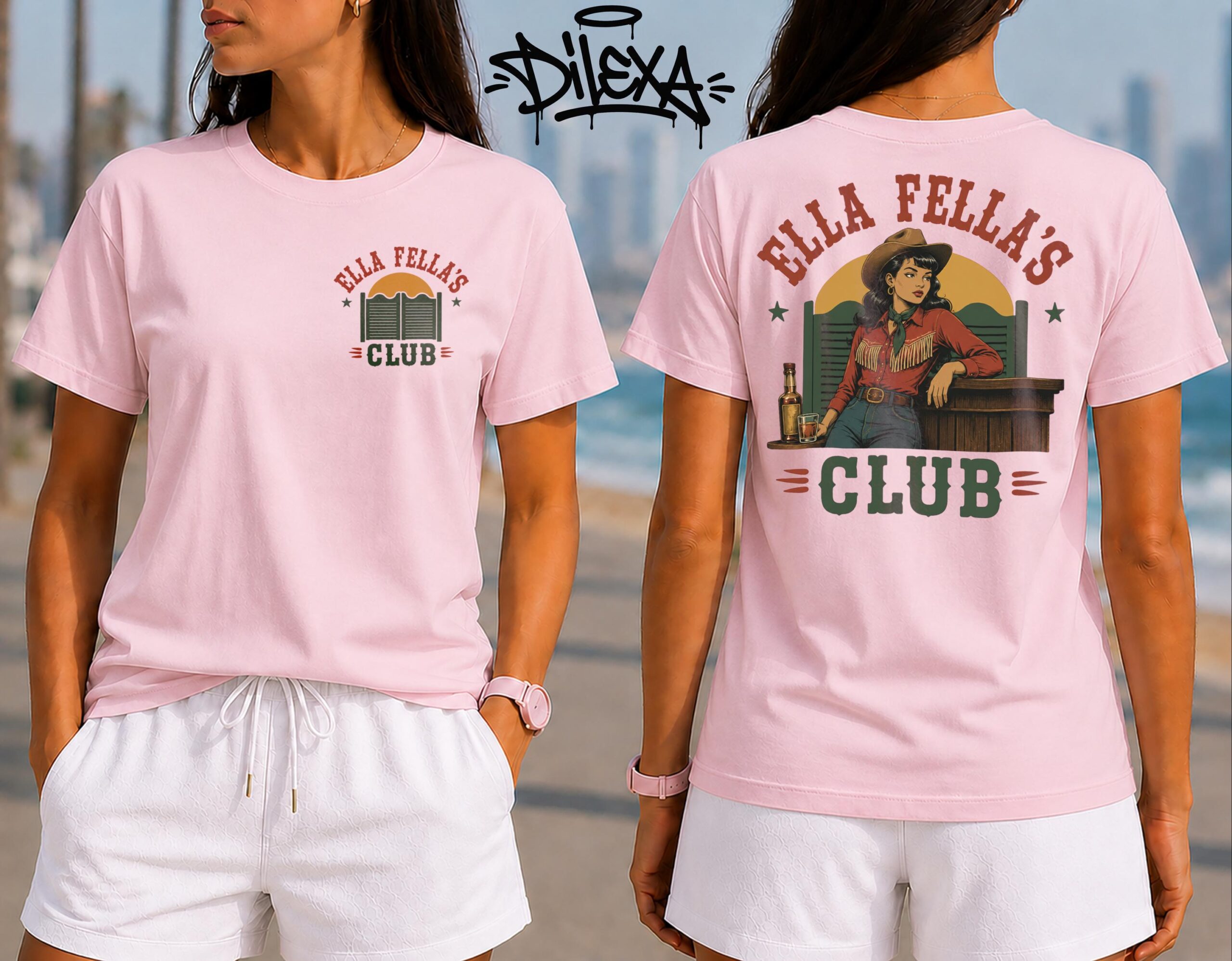 Ella\s Fellas Shirtwest Man T-shirtsouthern Cowgirl Style Giftmember Ellas Fellas Clubellas Fellas Retro Western Shirt SKUTHAEVIC --porcelain - Image 3