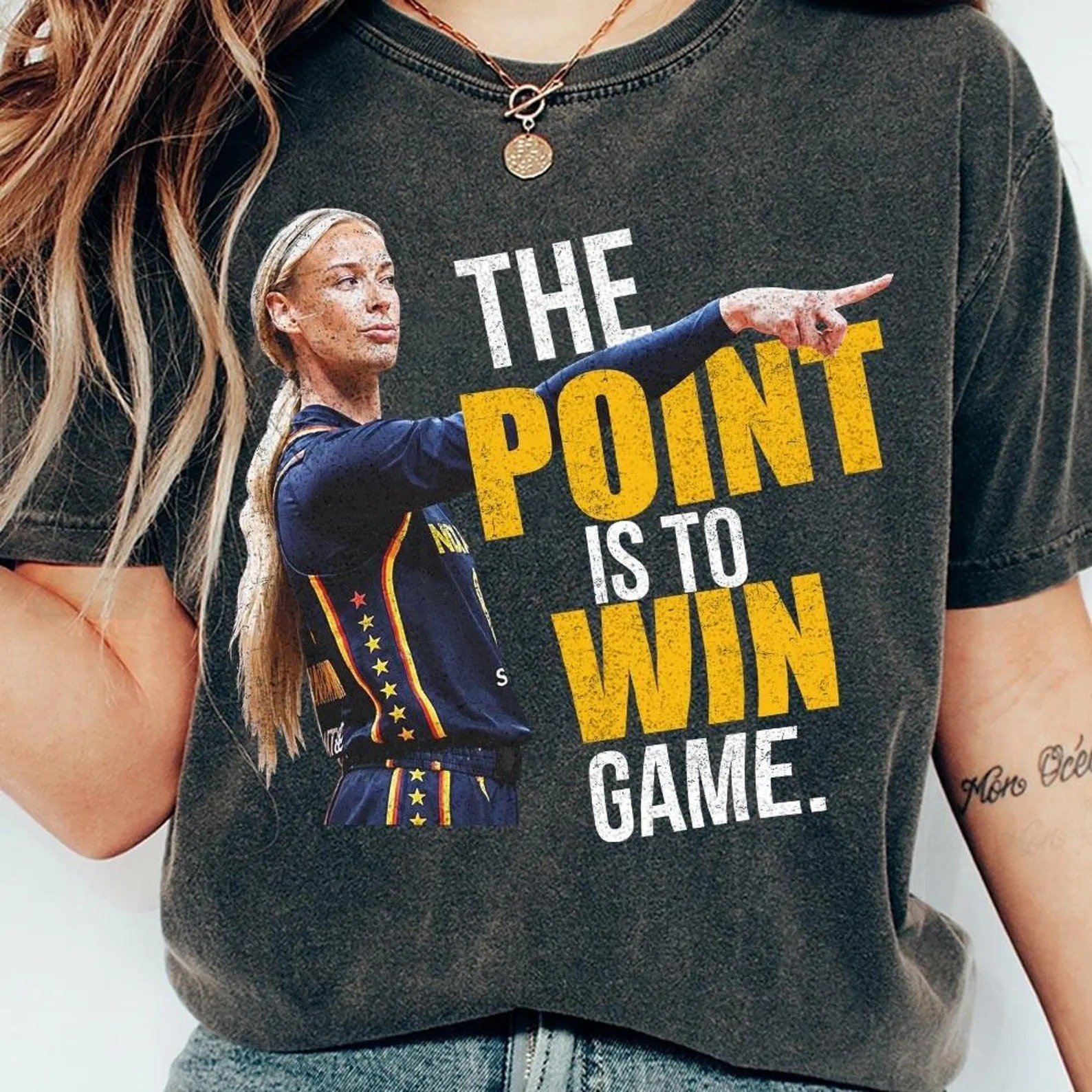 Sophie Cunningham Point Comfort Colors Shirt, Sophie Basketball Tee - Image 2