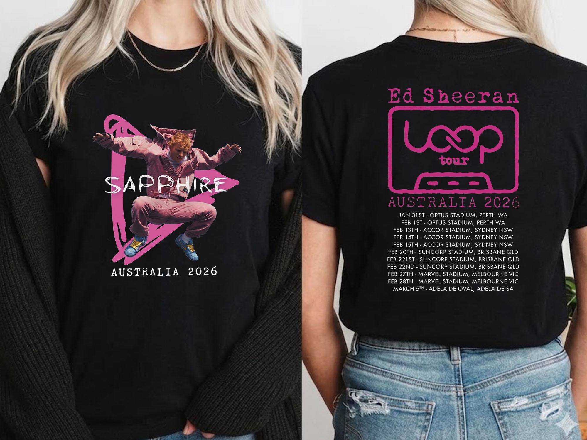 Ed Sheeran 2026 North America Tour T-shirt Retro Cassette Loop Graphic Tee Concert Shirt Ed Sheeran Shirt SKUTHAEVIC