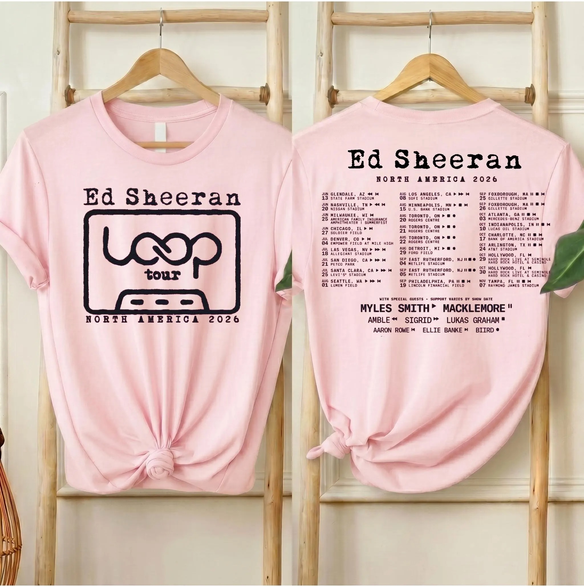 Ed Sheeran 2026 North America Tour T-shirt Retro Cassette Loop Graphic Tee SKUTHAEVIC - Image 2