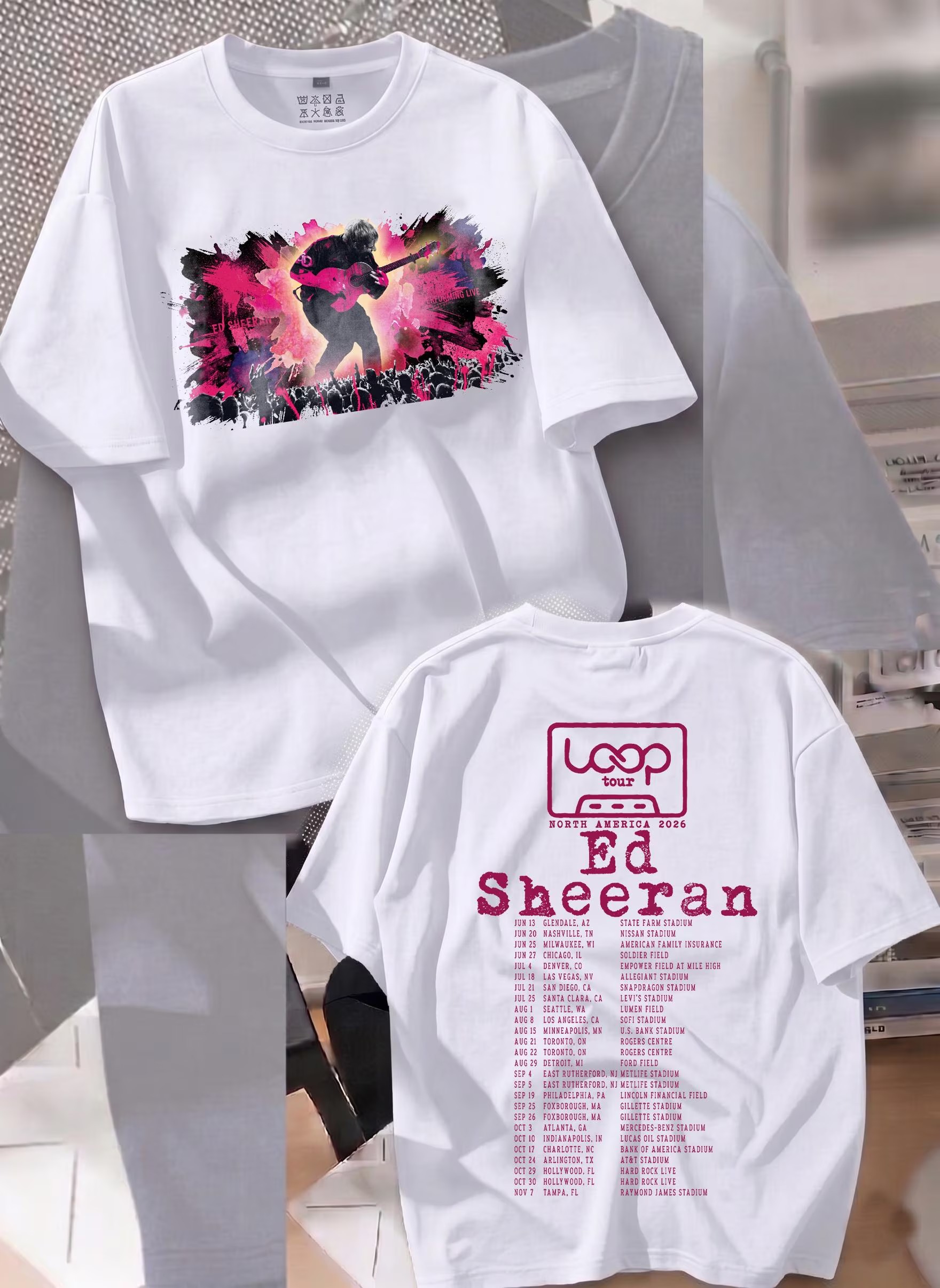 Ed Sheeran Loop Tour North America 2026 T-shirt Vintage Concert Merch SKUTHAEVIC