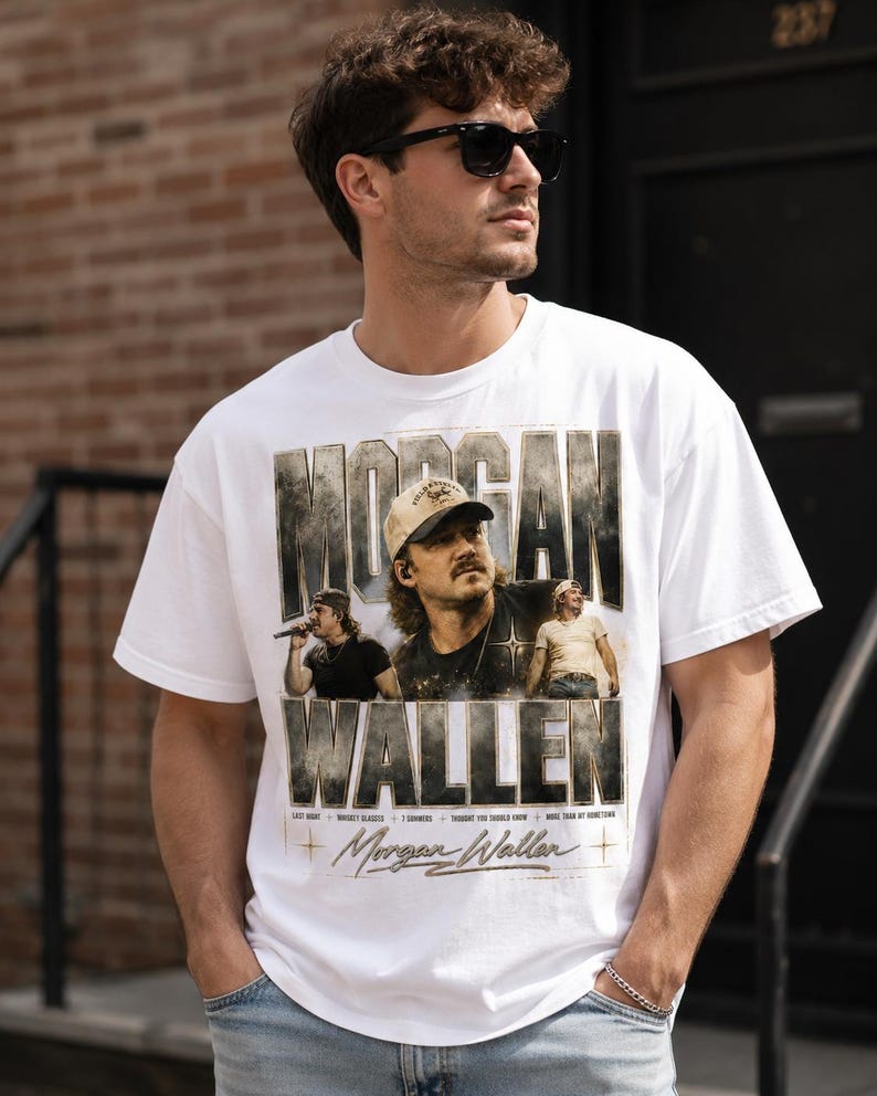 Morgan Wallen Shirt Vintage Country Music Graphic Tee - Image 4