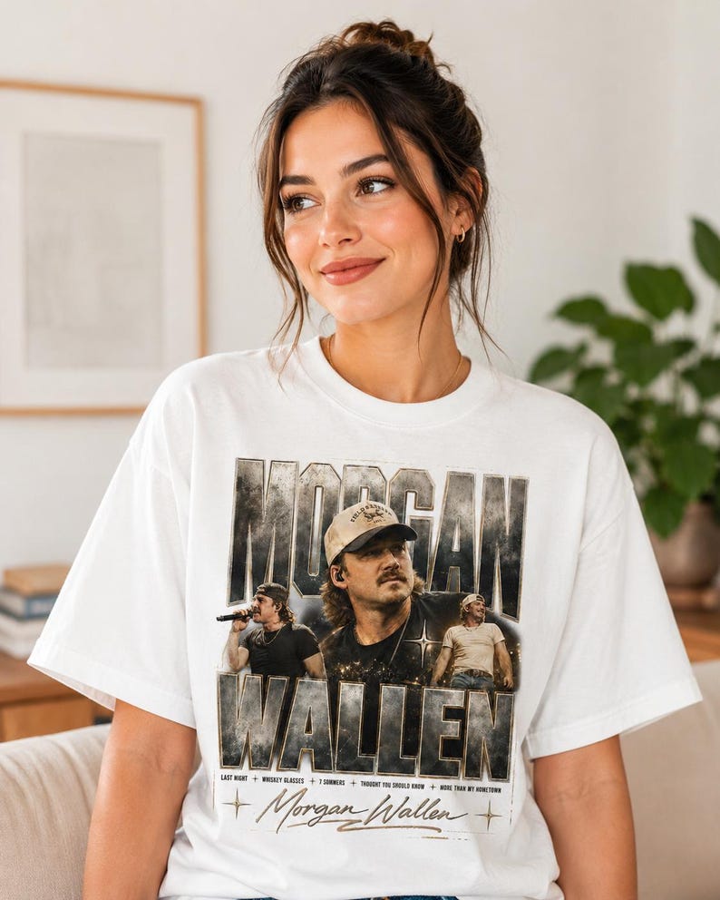 Morgan Wallen Shirt Vintage Country Music Graphic Tee - Image 5