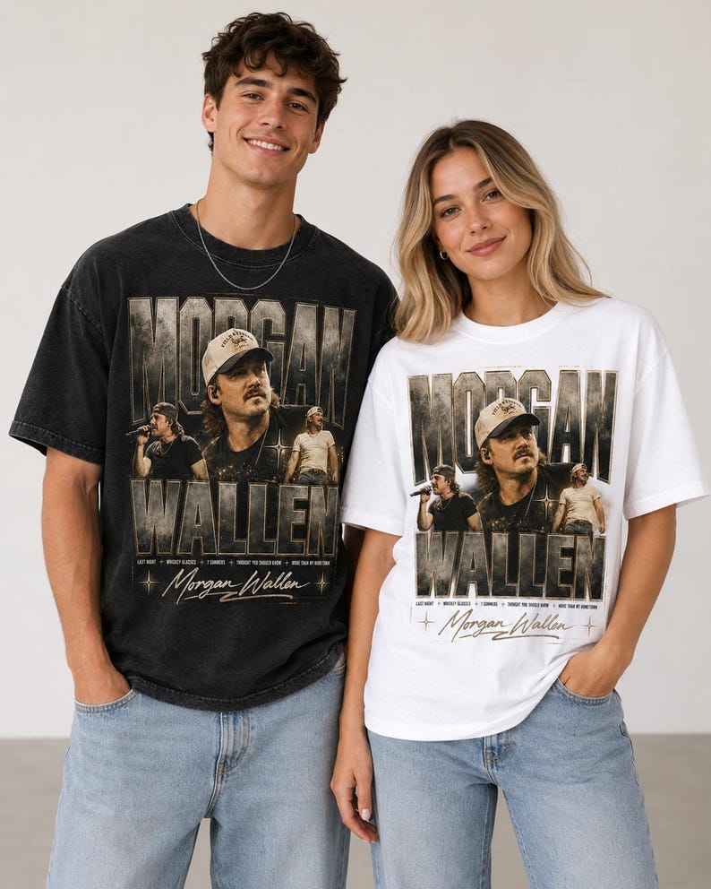 Morgan Wallen Shirt Vintage Country Music Graphic Tee - Image 6