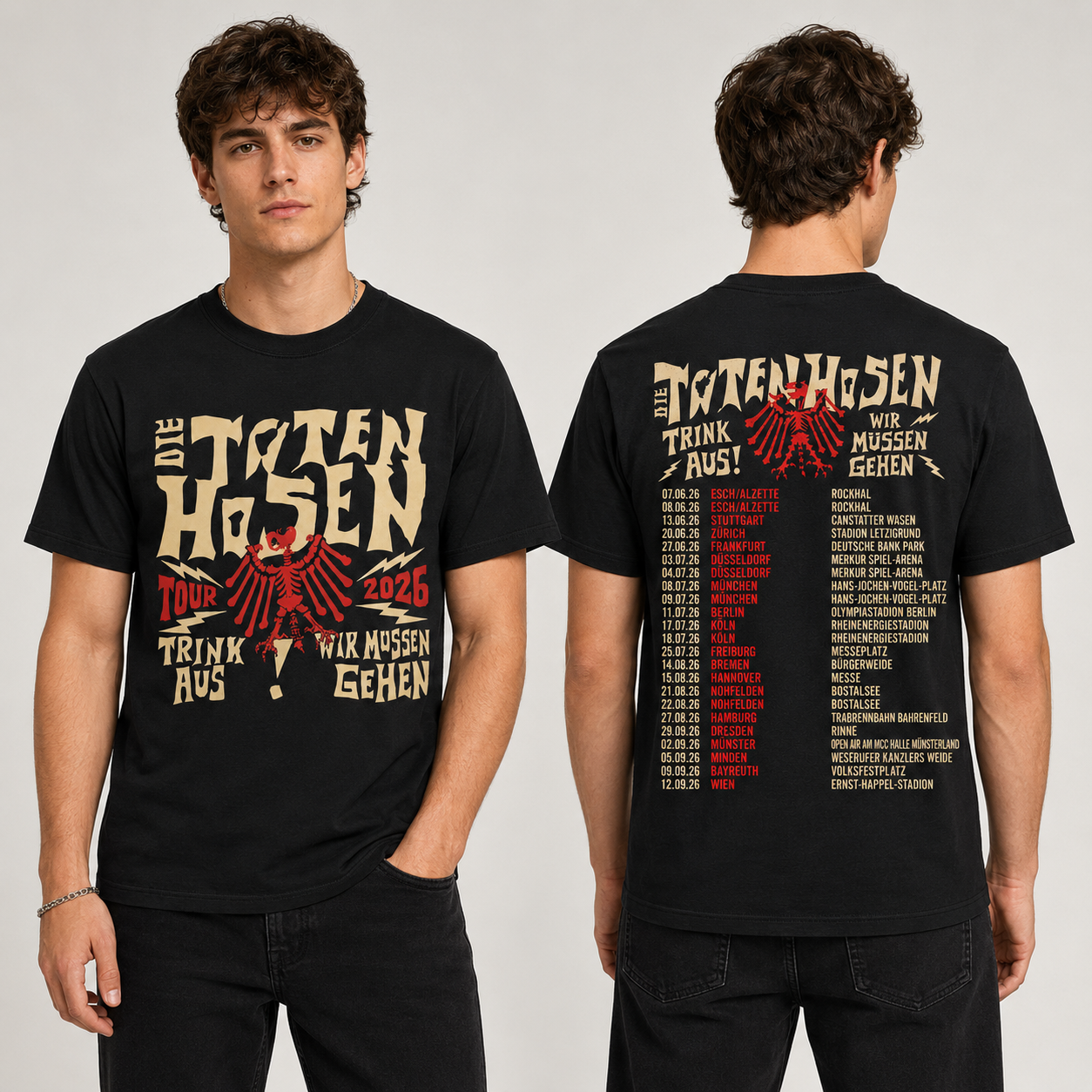 Die Toten Hosen Trink Aus Tour 2026 Shirt