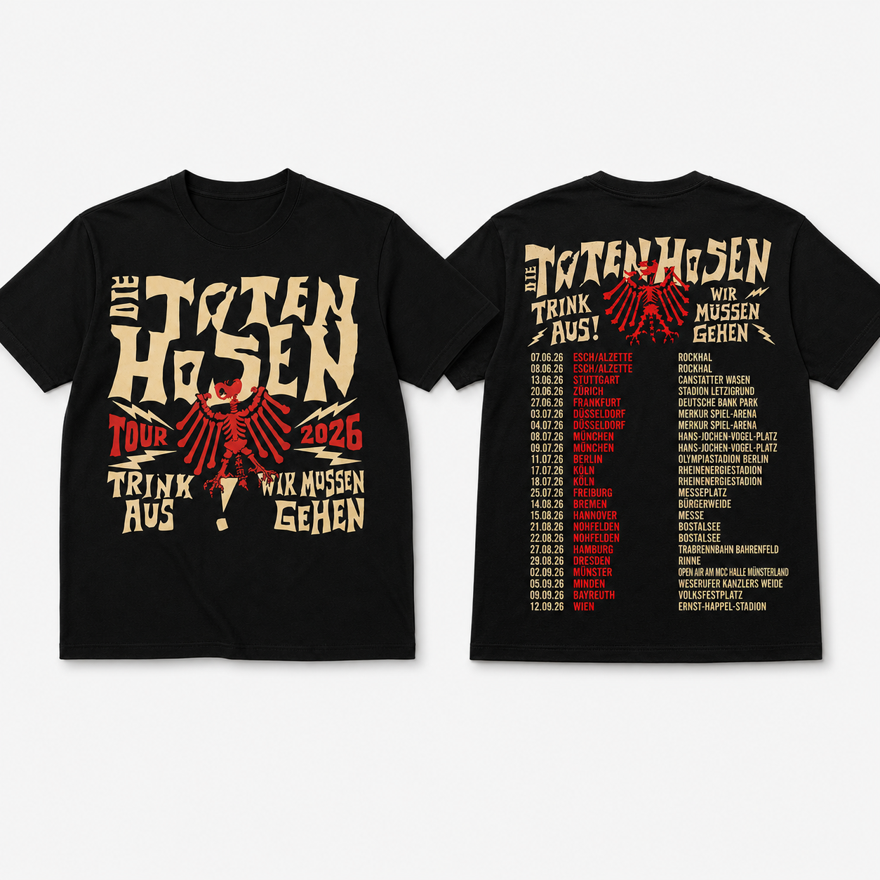 Die Toten Hosen Trink Aus Tour 2026 Shirt – Bild 2