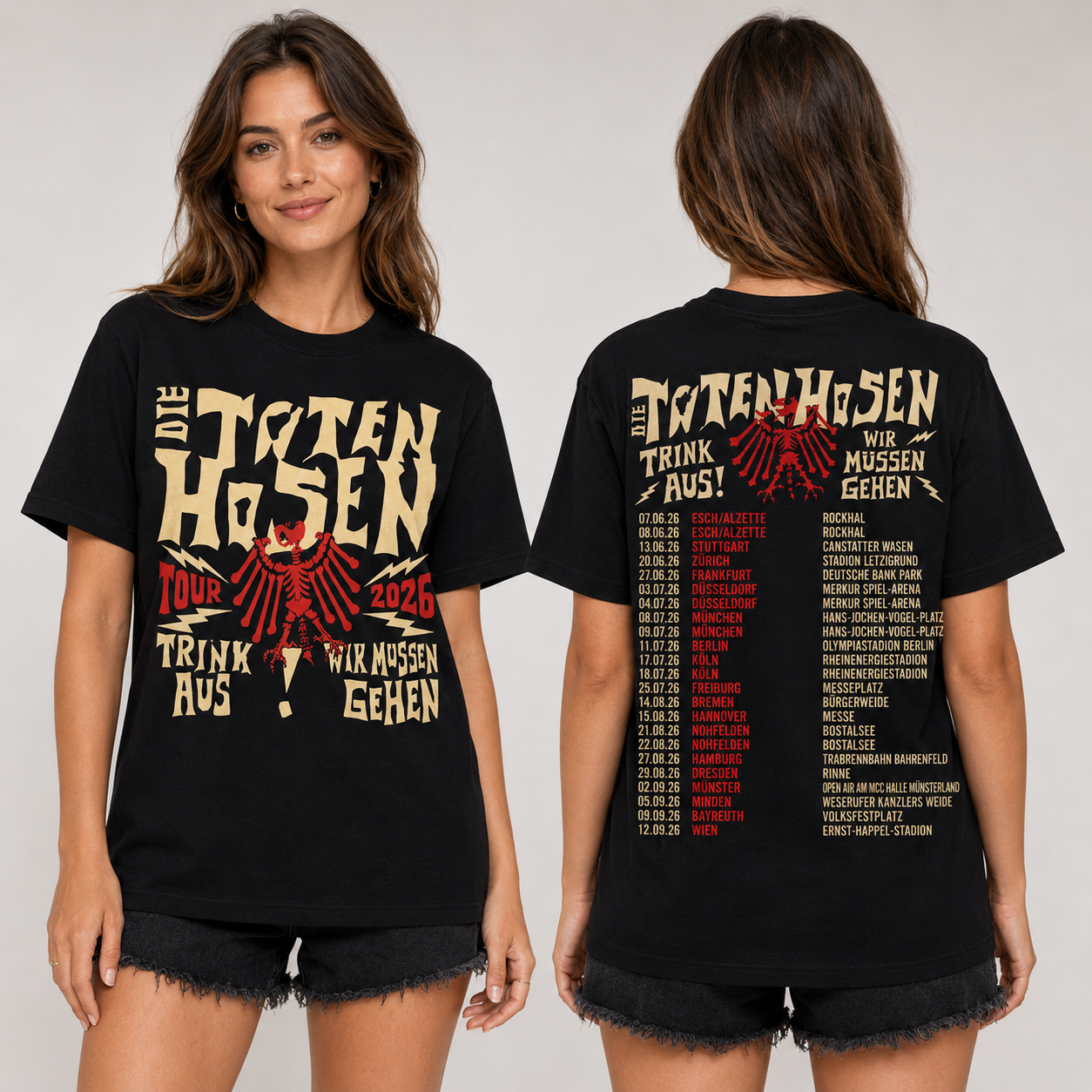 Die Toten Hosen Trink Aus Tour 2026 Shirt – Bild 3