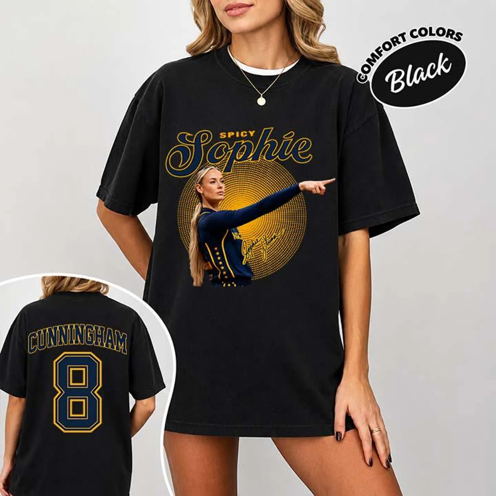 Spicy Sophie Cunningham Basketball Shirt, Double Sided Comfort Colors Tee, Women Basketball Fan Gift