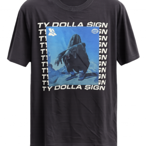 Ty Dollar Sign Global Square Black T-Shirt
