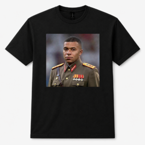 Mbappe Football Player Military Portrait Meme TShirt
