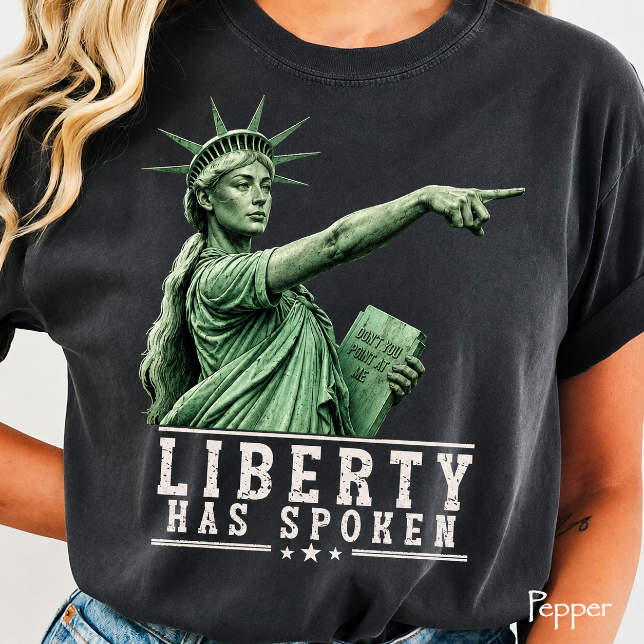 Liberty Has Spoken Statue Sophie Cunningham Pointing Shirt