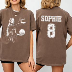 Sophie Cunningham Point Signature Basketball T-Shirt, Front and Back Printed - Image 2