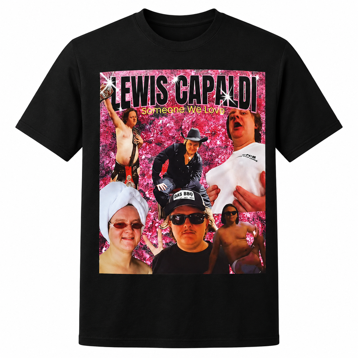 Lewis Capaldi Meme Collage Concert T-Shirt