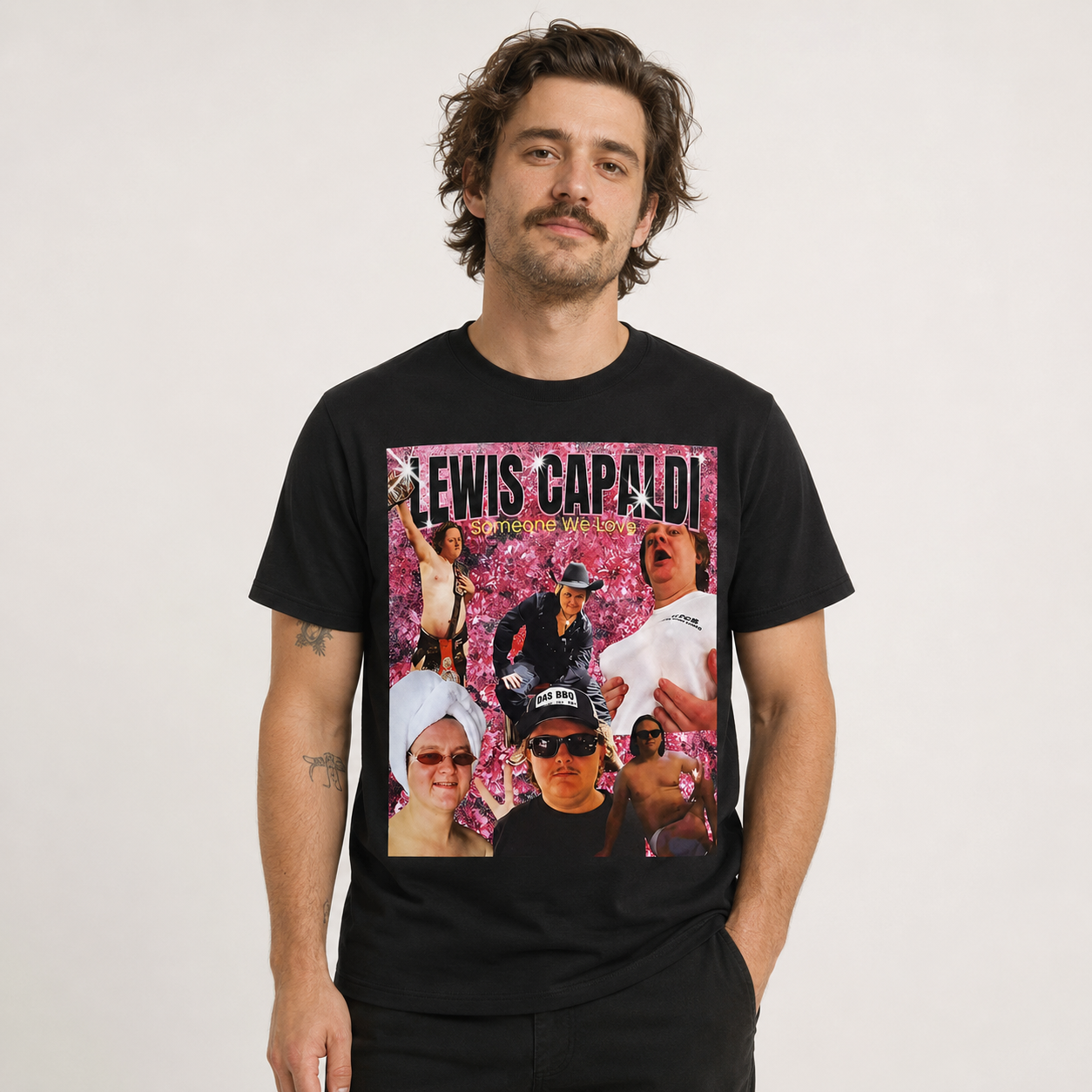 Lewis Capaldi Meme Collage Concert T-Shirt - Image 3