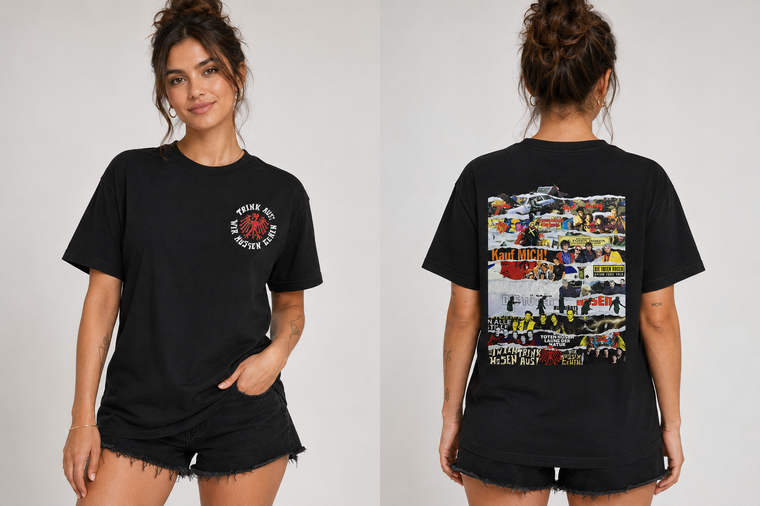 Die Toten Hosen Collage Back Print T-Shirt - Image 2