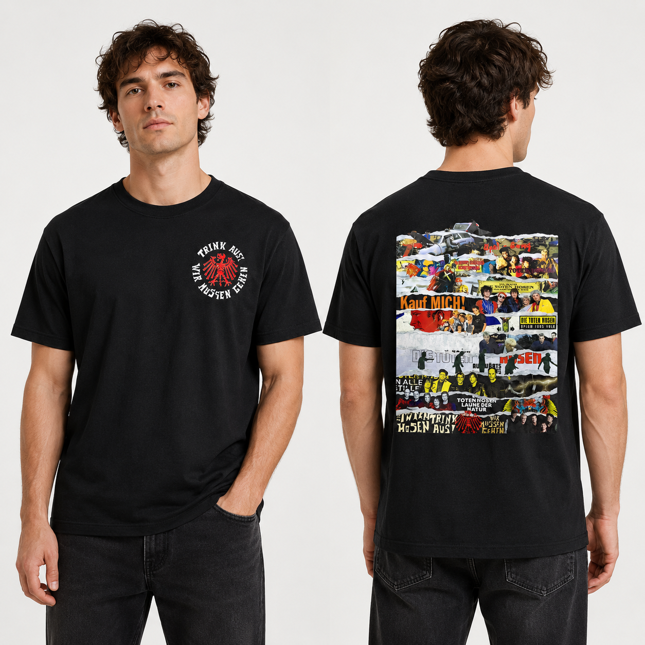 Die Toten Hosen Collage Back Print T-Shirt - Image 3