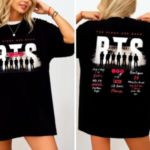 BTS Kings Are Back Shirt, Comfort Colors BTS Members Arirang Tour 2026 T-shirt, Gift For Fan BTS - Image 4