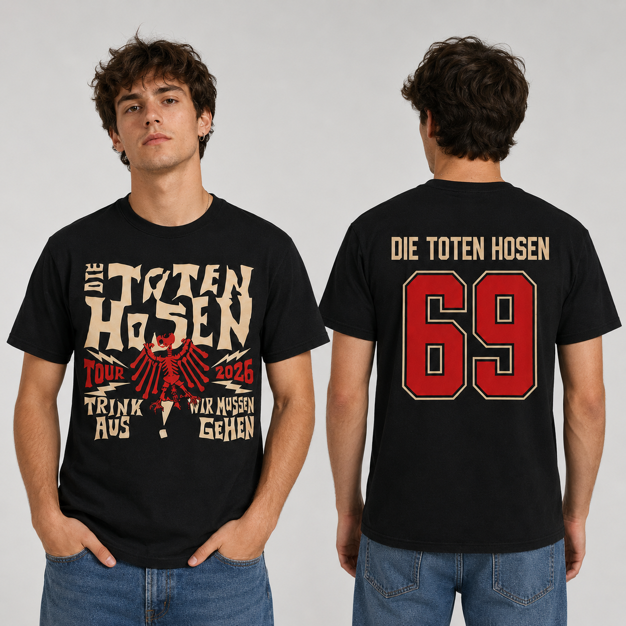 Die Toten Hosen Tour 2026 T-Shirt , Unisex Punk Rock Tee