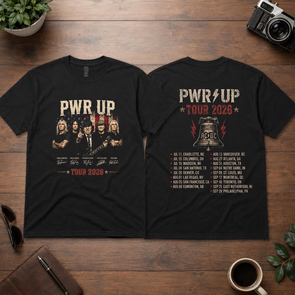 Vintage ACDC Pwr Up Tour 2026 Concert T-Shirt, ACDC Pwr Up Tour Shirt, Acdc Band Fan Shirt, Acdc Band Merch, Acdc Tee, Acdc Graphic Shirt
