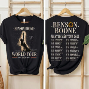 Benson Boone Wanted Man Tour 2026 Shirt, Benson Boone Concert Tee, World Tour T-Shirt, Vintage Music Shirt, Fan Gift