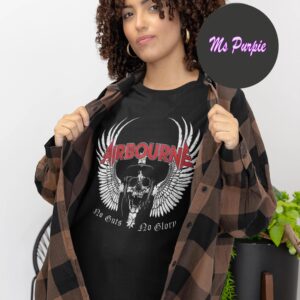 Airbourne Skull Wings Rock Band T-Shirt - Image 4