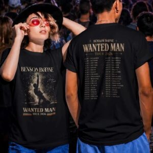 Benson Boone Wanted Man Tour 2026 Reprint T-Shirt – Image 2