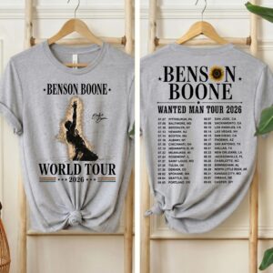 Benson Boone Wanted Man Tour 2026 Shirt, World Tour T-Shirt - Image 2